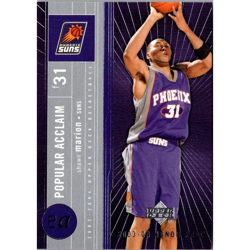 2003 Upper Deck Honor Roll Popular Acclaim Shawn Marion #PA3