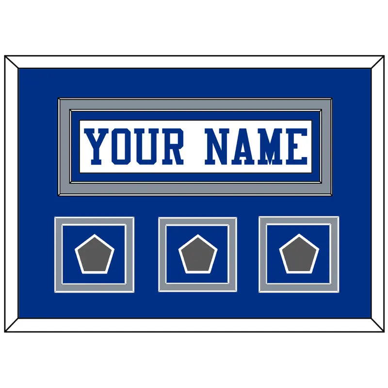 Dallas Nameplate & 3 Super Bowl Jersey Patches - White Jersey - Double Mat 5