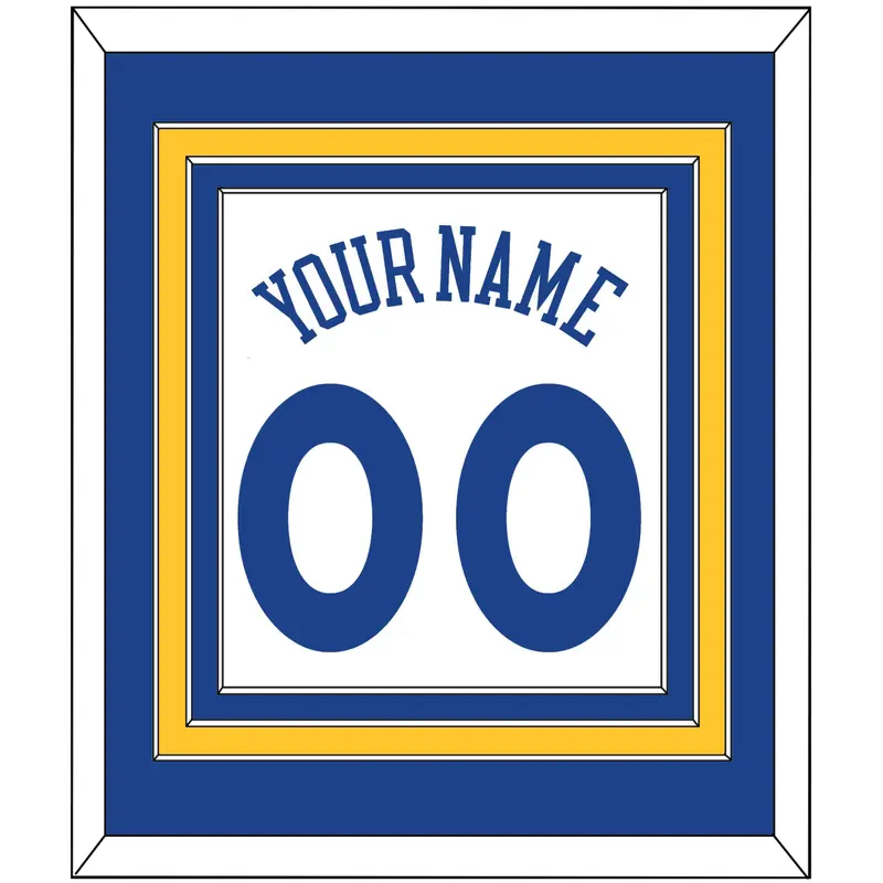 Golden State Name & Number - Home White (2010-2019) - Triple Mat 2
