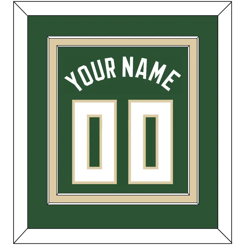 Milwaukee Name & Number - Green Icon - Double Mat 2