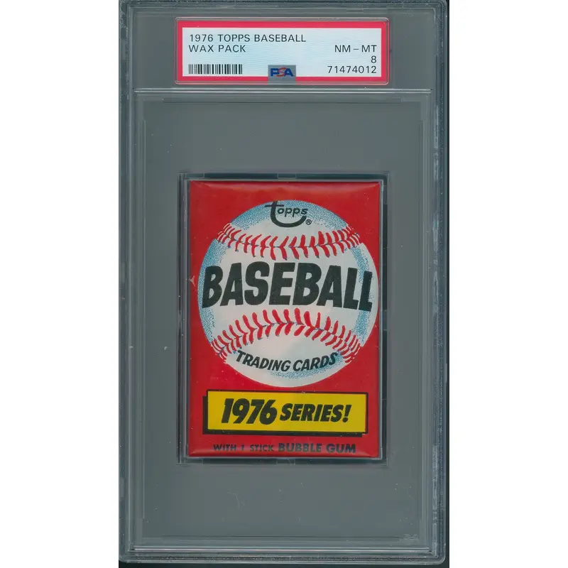 1976 Topps Baseball Unopened Wax Pack PSA 8 *4012