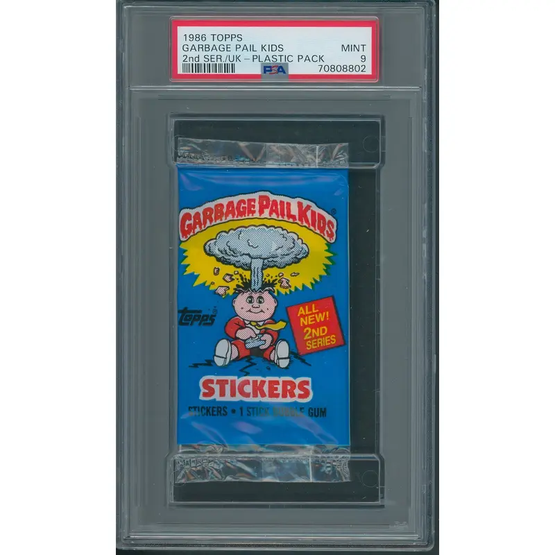 1986 Topps Garbage Pail Kids U.K. Unopened 2nd Series Pack PSA 9