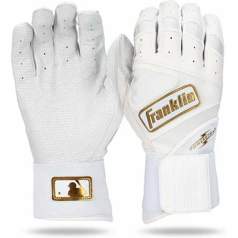 New Franklin Powerstrap Infinite Series Batting Gloves Size Yth Med- White