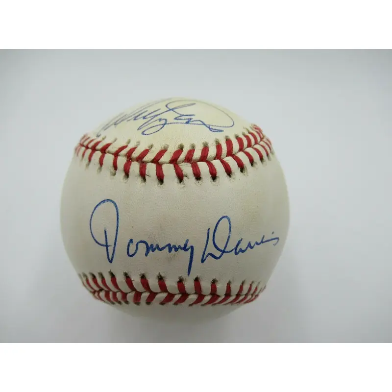 Tommy Davis & Davey Lopes Signed Autographed Major League Baseball PSA DNA