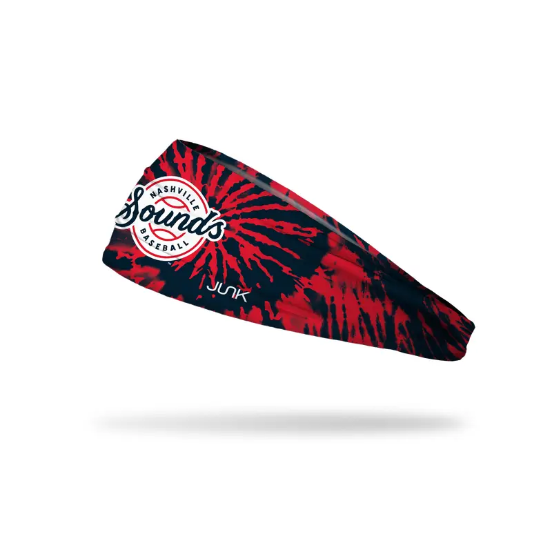 Nashville Sounds Junk Brand Tie Dye Lockup Logo Headband