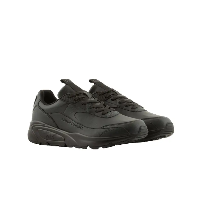 ARMANI EXCHANGE MENS TENNIS SHOE BLACK ,XUX121 00002