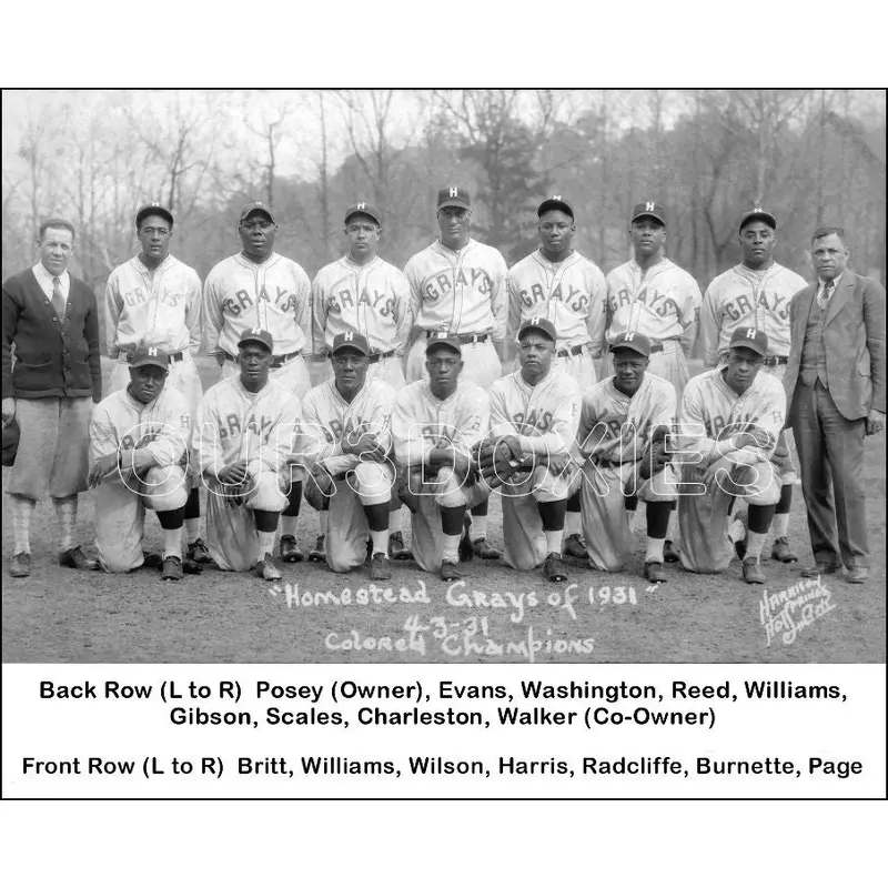 1931 Homestead Grays 8X10 Photo - Gibson Williams Charleston - 1218