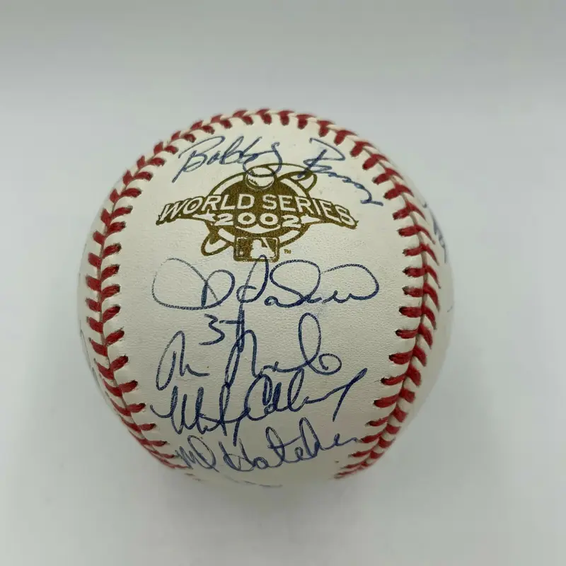 2002 Anaheim Angels World Series Champs Team Signed W.S. Baseball With JSA COA