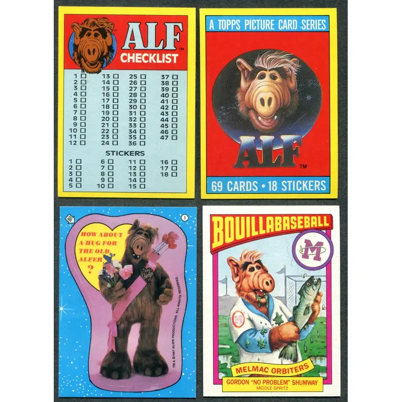 1987 Topps Alf Complete Series 1 Set (w/ stickers) (69/18) NM NM/MT
