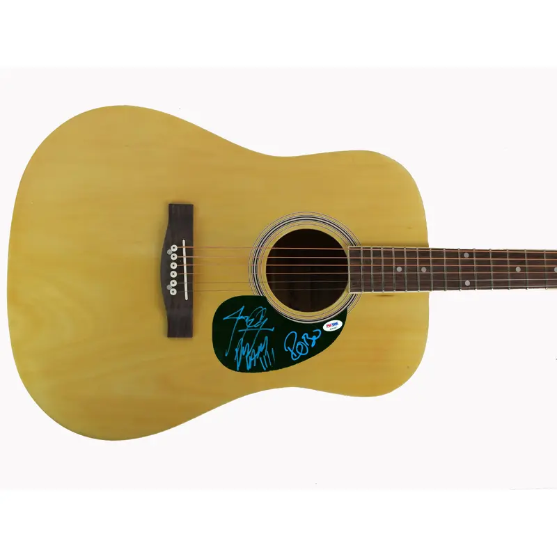 Misfits (3) Jerry Only, Robo, Dez Cadena Signed Natural Acoustic Guitar PSA/DNA