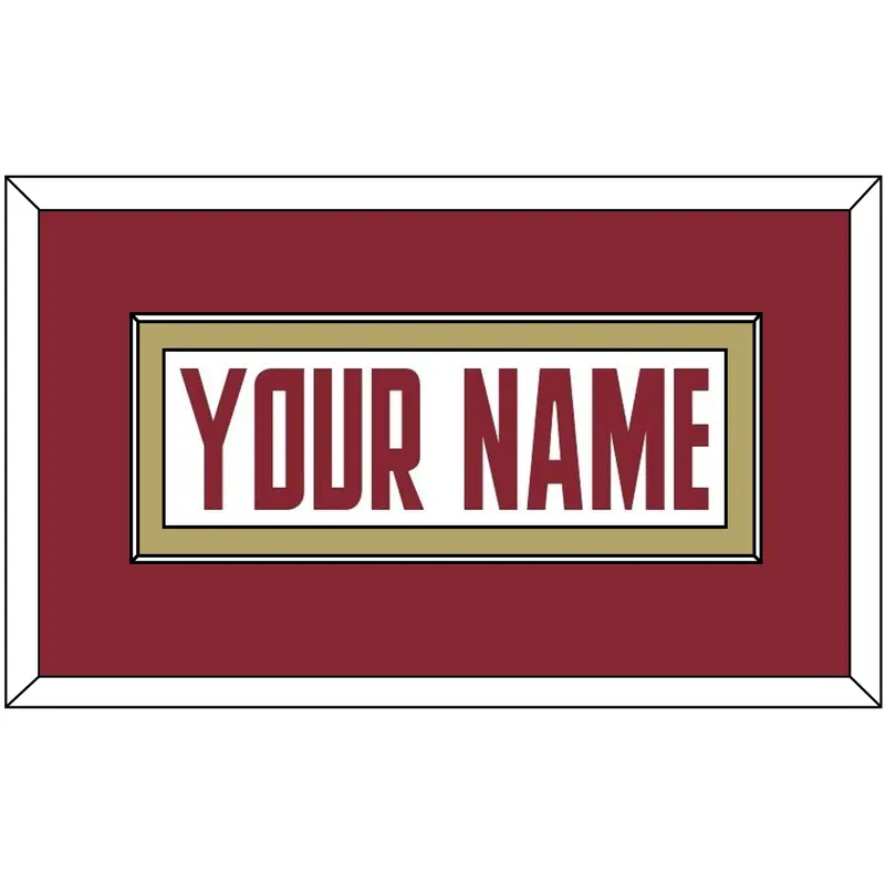 Boston College Hockey Nameplate - Home White (2011-2015) - Single Mat 2