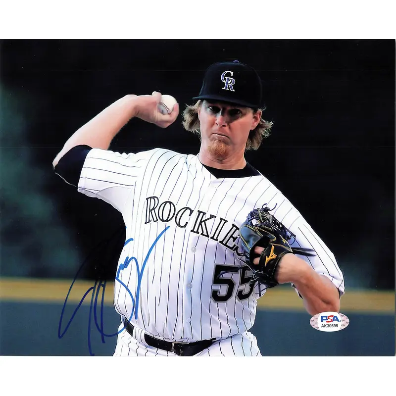 JON GRAY signed 8x10 photo PSA/DNA Colorado Rockies Autographed