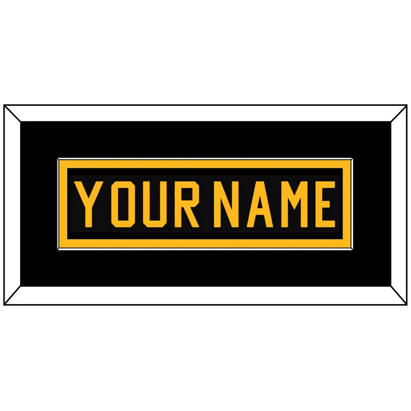 Pittsburgh Nameplate - Road Black (1981-1984) - Single Mat 2