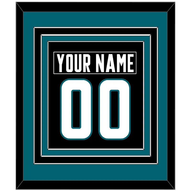 San Jose Nameplate & Number (Back) Combined - Alternate Black - Triple Mat 3
