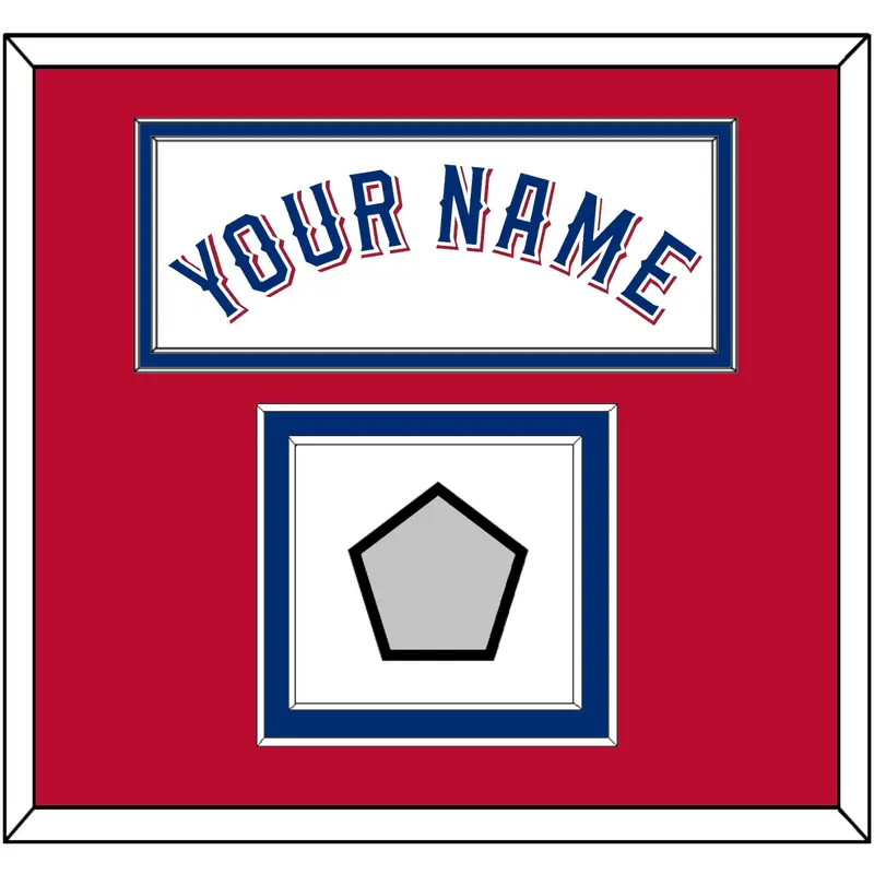 Texas Name & World Series Jersey Patch - Home White (2020-2023) - Double Mat 4