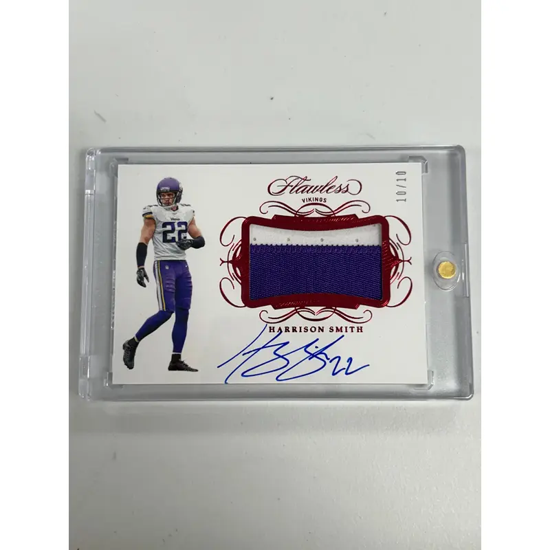 Harrison Smith 2019 Panini Flawless Ruby Patch Auto #10/10
