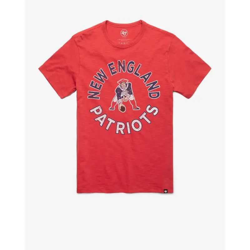 NEW ENGLAND PATRIOTS HISTORIC ROUNDED '47 SCRUM TEE