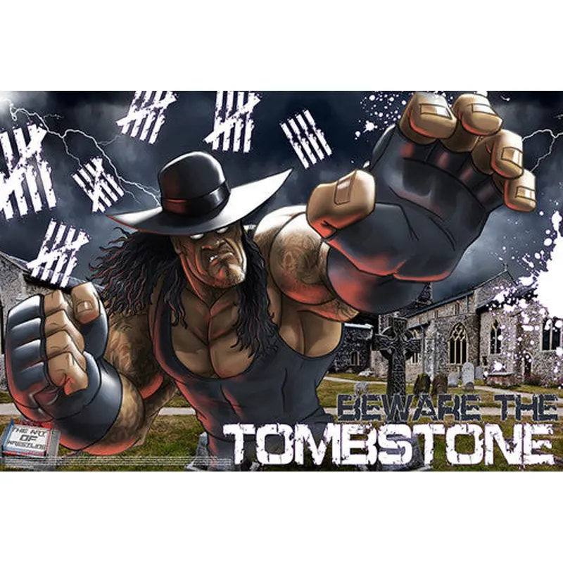 Undertaker "Beware the Tombstone" WWE Superhero Ultimate Theme Art Poster - Starz