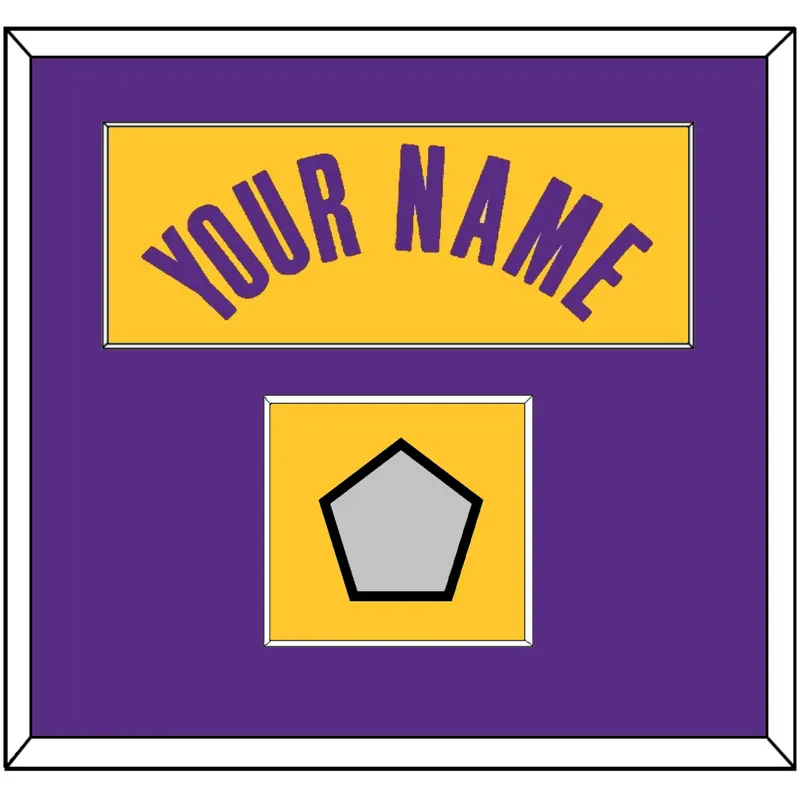 Los Angeles Name & Champions Patch - Yellow Icon - Single Mat 2