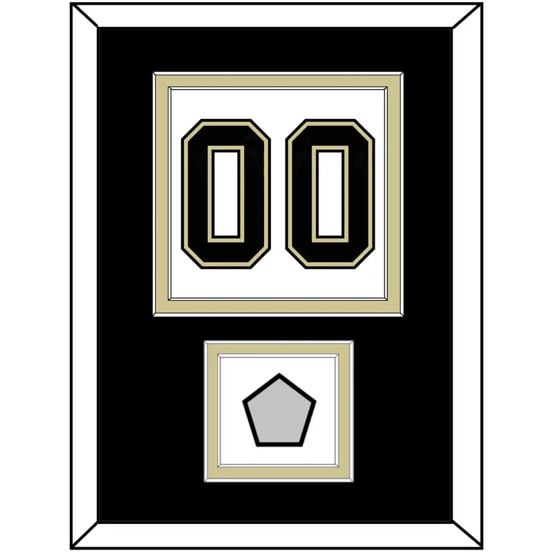 Pittsburgh Number (Back) & Stanley Cup Finals Patch - Road White (2007-2016) - Double Mat 2