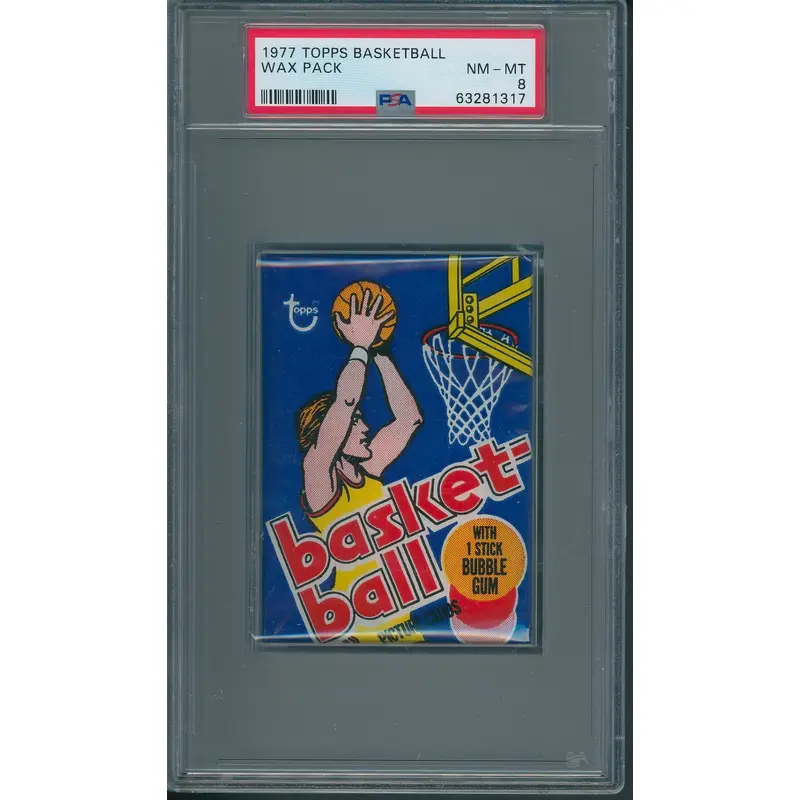 1977 1977/78 Topps Basketball Unopened Wax Pack PSA 8