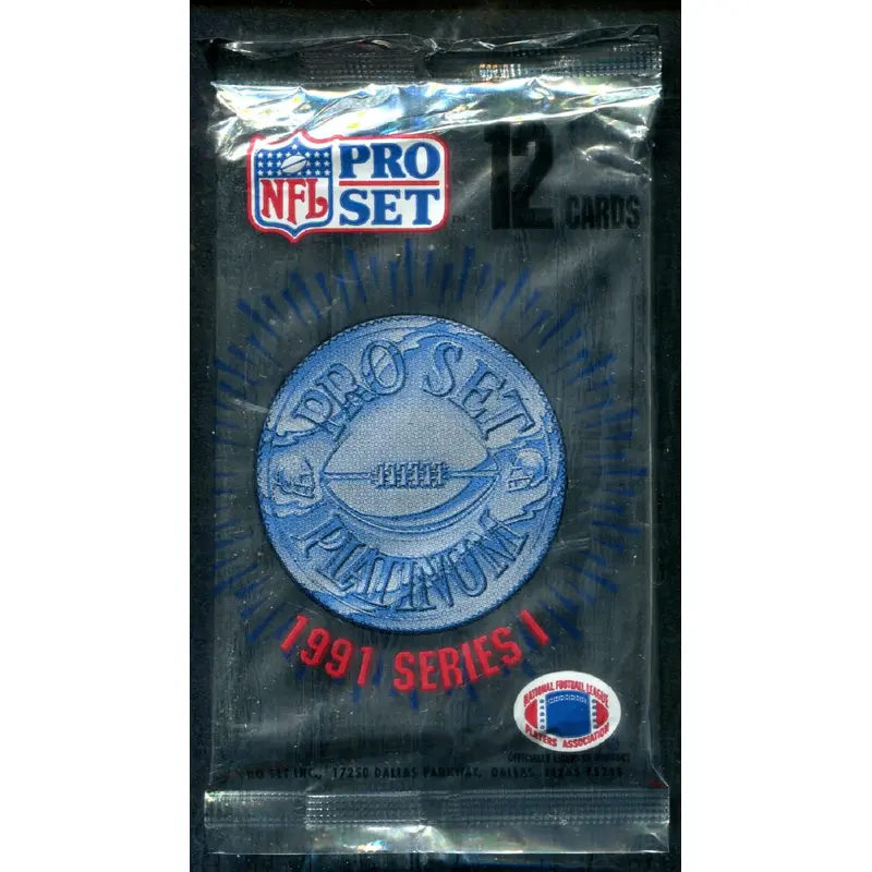 1991 Pro Set Platinum Football Unopened Series 1 Pack (12)