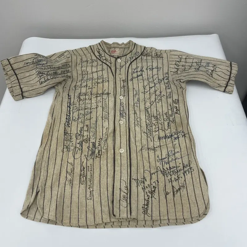 The Finest Hall Of Fame Signed Jersey 65 Sigs Mickey Mantle Ted Williams BAS COA