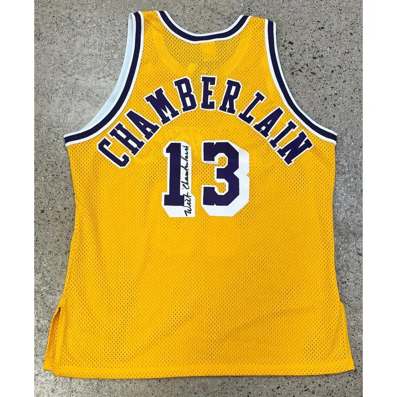Wilt Chamberlain Signed Authentic Los Angeles Lakers Jersey PSA DNA & JSA COA