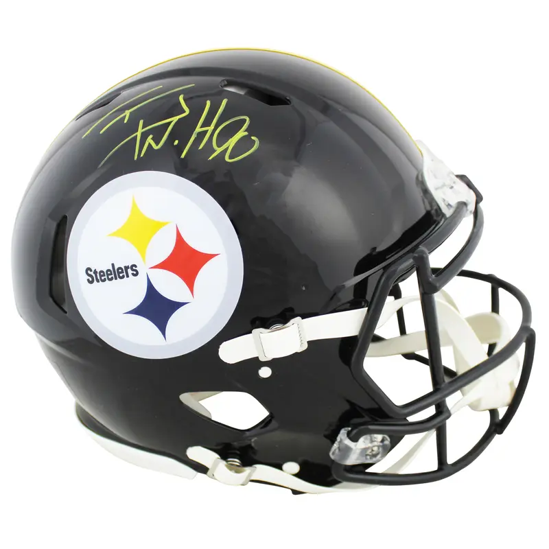 Steelers T.J. Watt Authentic Signed Proline Full Size Speed Helmet JSA Witness