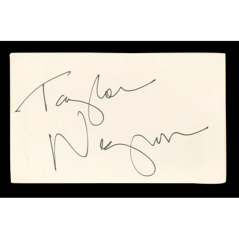 Taylor Negron The Last Boy Scout Authentic Signed 3x5 Index Card BAS #BL96938