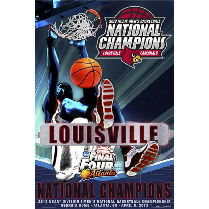 Louisville Cardinals NCAA Men's Basketball Final Four 2013 Championship Poster