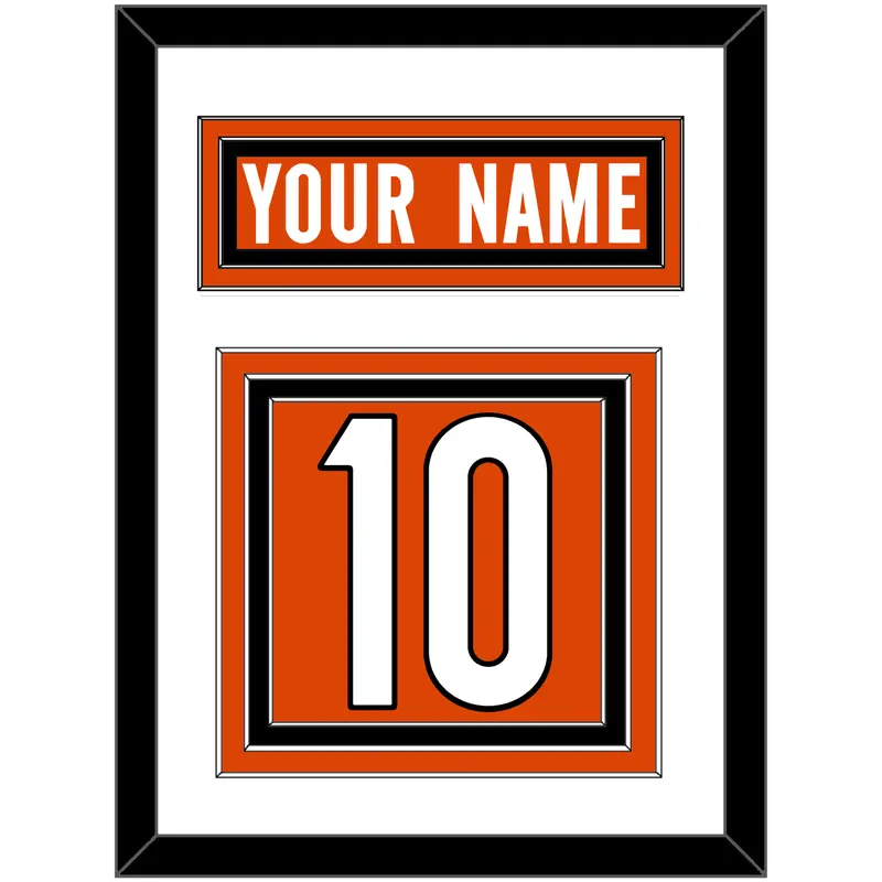 Cincinnati Nameplate & Number (Back) - Alternate Orange - Triple Mat 1