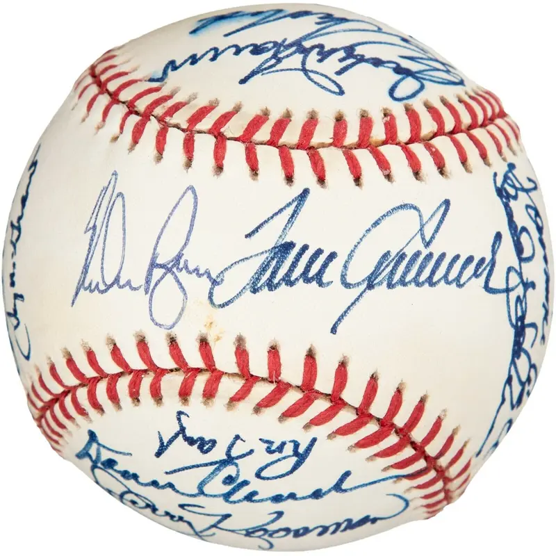1969 New York Mets WS Champs Team Signed Baseball Tom Seaver Nolan Ryan PSA JSA