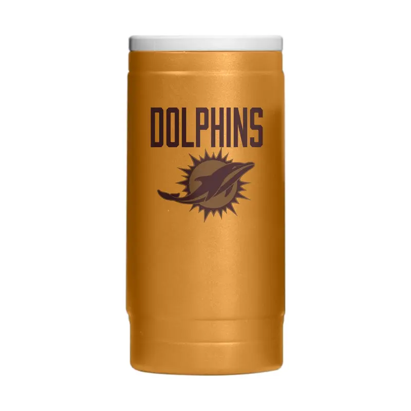 Miami Dolphins  Huddle Powder Coat Slim Can Coolie