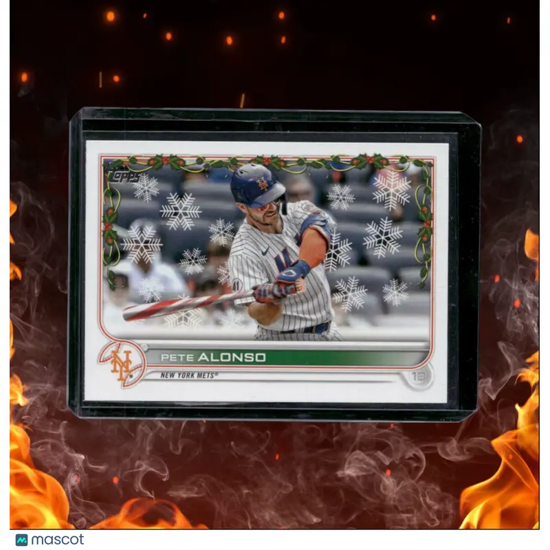 2022 Topps Holiday Pete Alonso Candy Cane Bat #HW5