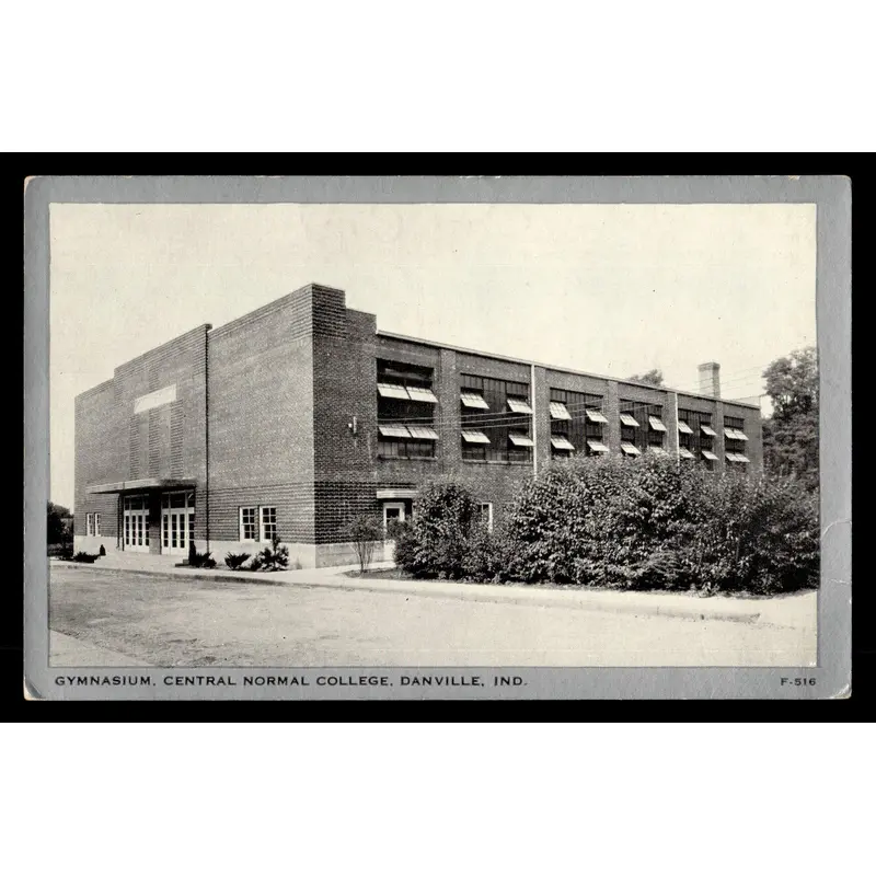 Vintage Danville Normal College Gymnasium Postcard