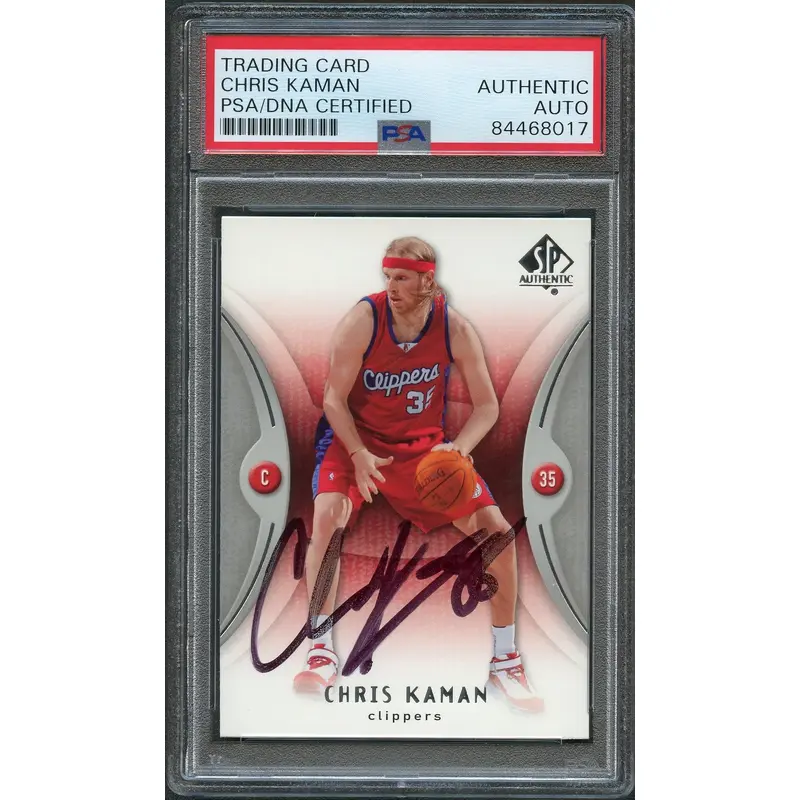 2006-07 SP Authentic #36 Chris Kaman Signed Card AUTO PSA Slabbed Clippers