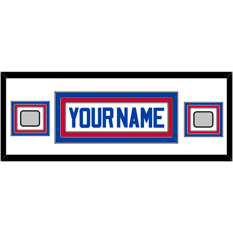 Detroit Name & 2 Champions Patches - Home White (1983-1996) - Triple Mat 2