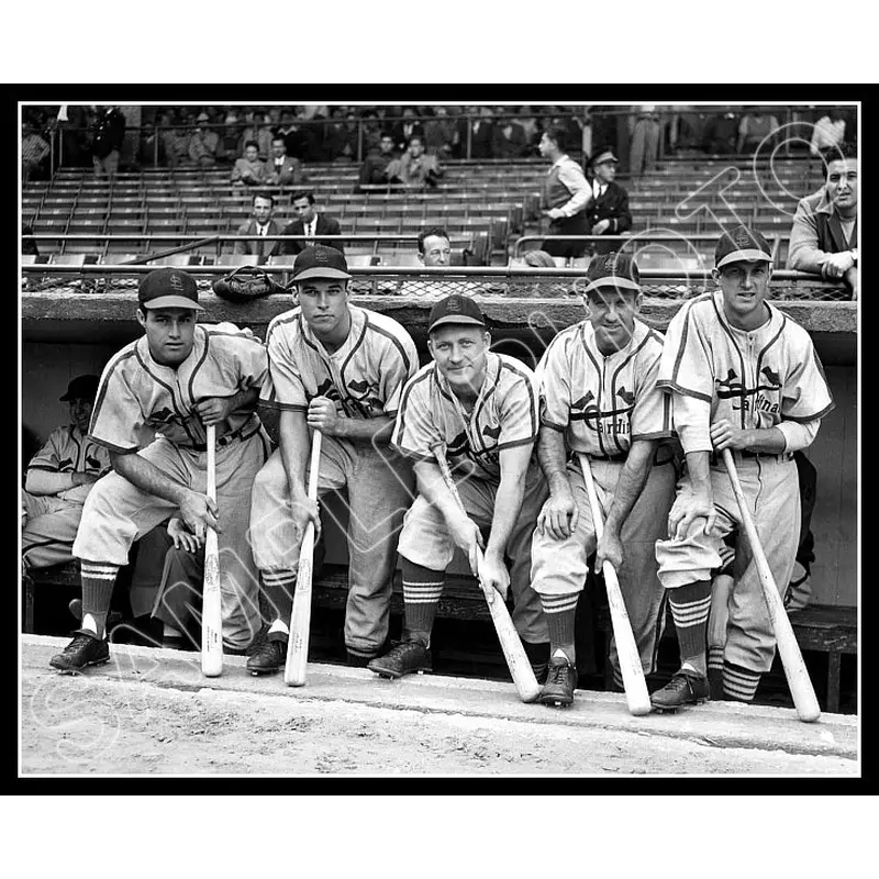 Stan Musial Enos Slaughter 8X10 Photo - Garagiola Sisler Kurowski 1946 Cardinals - 1754