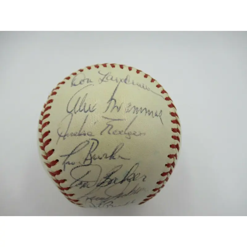 1963 Chicago Cubs Team Signed Autographed Baseball Ernie Banks PSA DNA COA