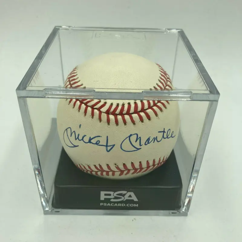 Stunning Mickey Mantle Signed AL Baseball PSA DNA Auto Graded MINT 9