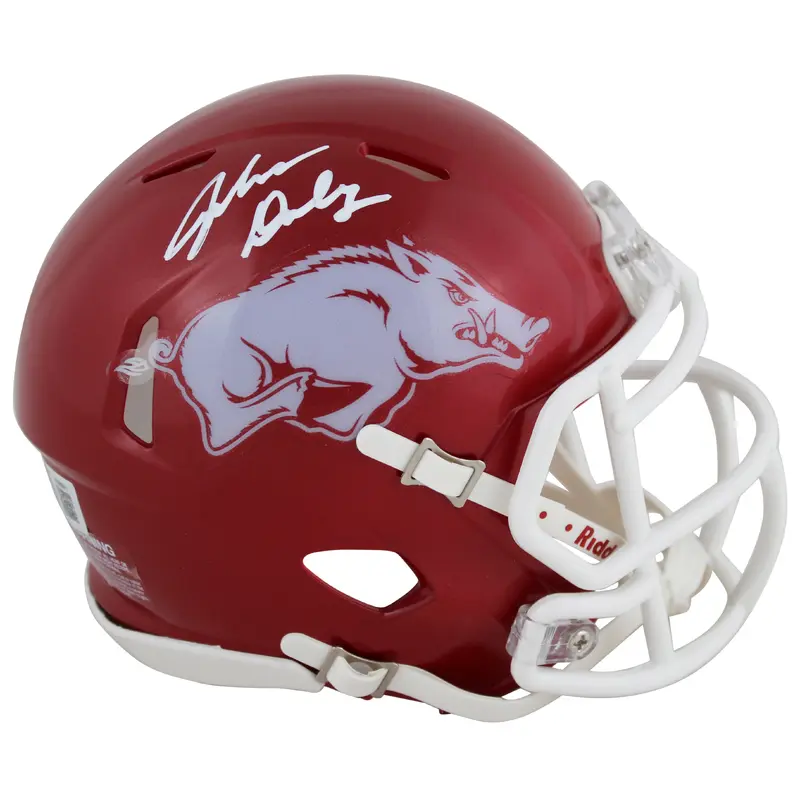 Arkansas John Daly Authentic Signed Speed Mini Helmet Autographed BAS Witnessed
