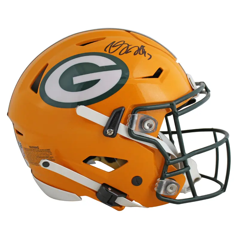 Packers Davante Adams Signed Riddell Speed Flex Full Size Helmet BAS Witnessed