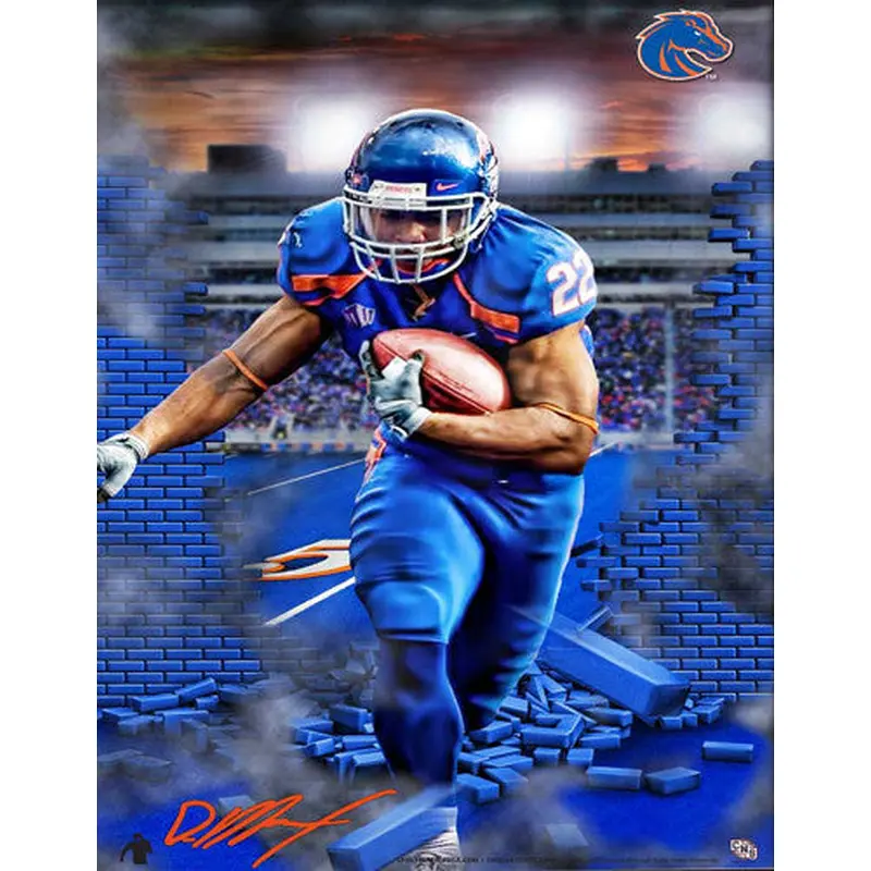 Doug Martin "Breakout" Boise State Broncos Football Poster - Team Spirit