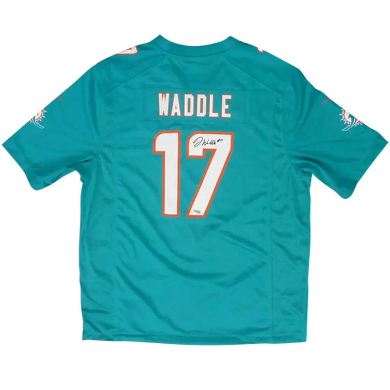 Jaylen Waddle Autographed Miami Dolphins (Teal #17) Nike Game Jersey - Fanatics