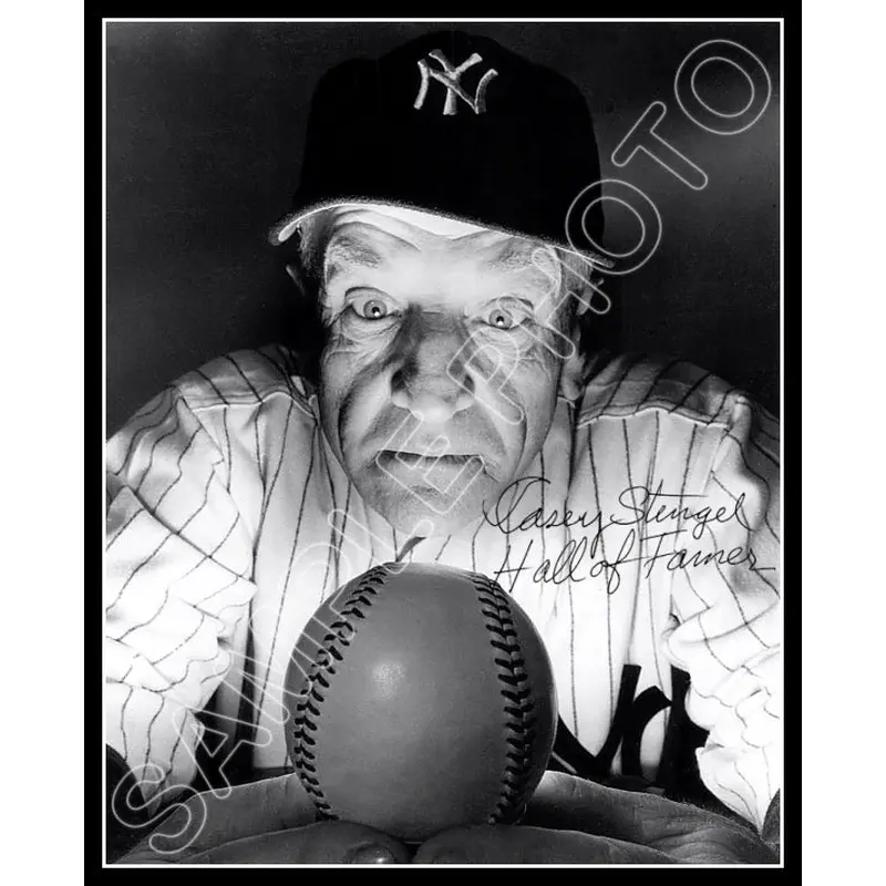 Casey Stengel 8X10 Photo - Autographed 1949 New York Yankees - 767