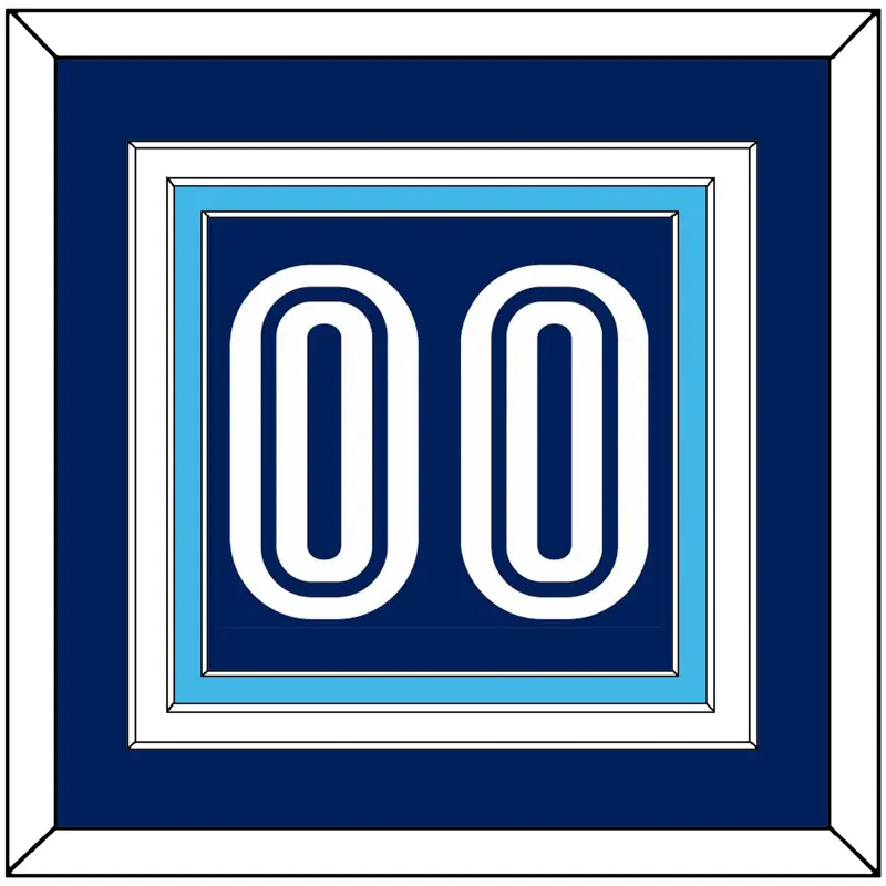 Villanova Basketball Number - Road Blue (2005-2007) - Triple Mat 2