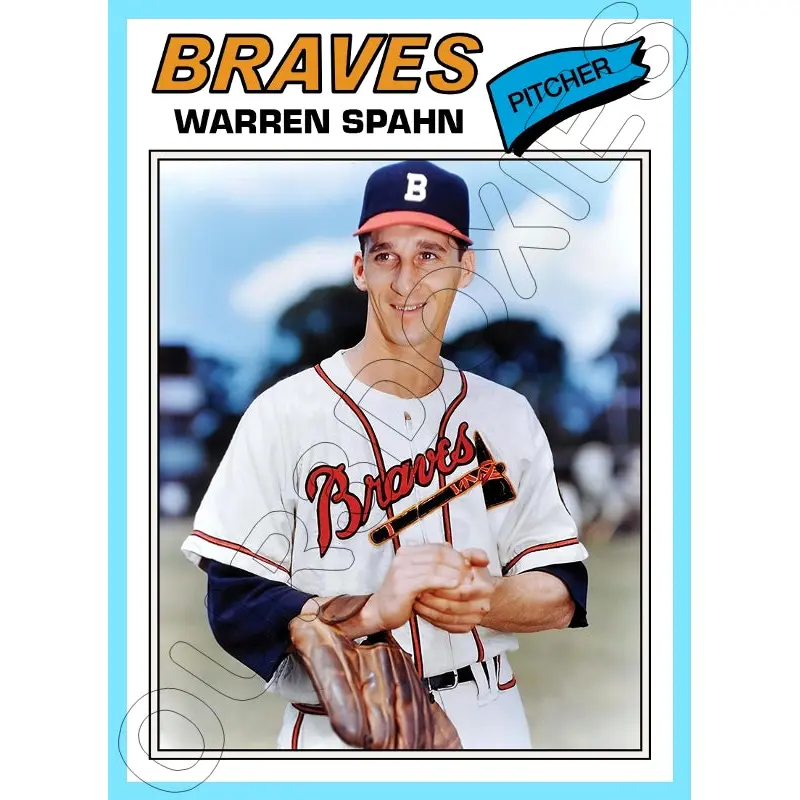 Warren Spahn 1977 Topps Custom Card - 4888