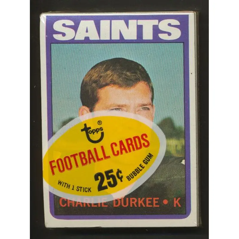 1972 Topps Football Unopened 1st Series Cello Pack