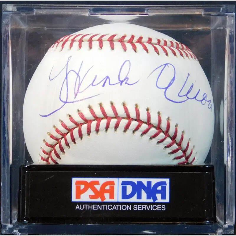 Hank Aaron Signed Major League Baseball PSA DNA Graded GEM MINT 10